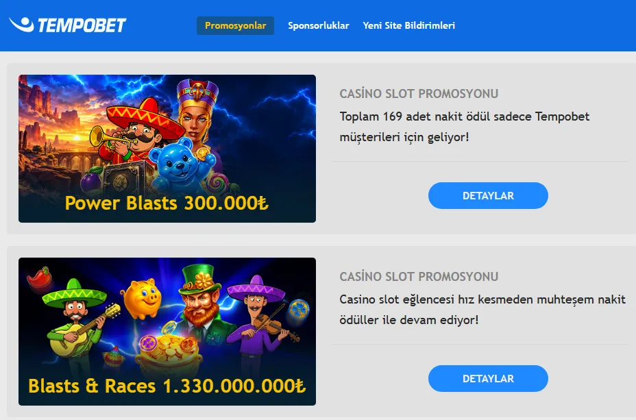 Tempobet Promosyonları